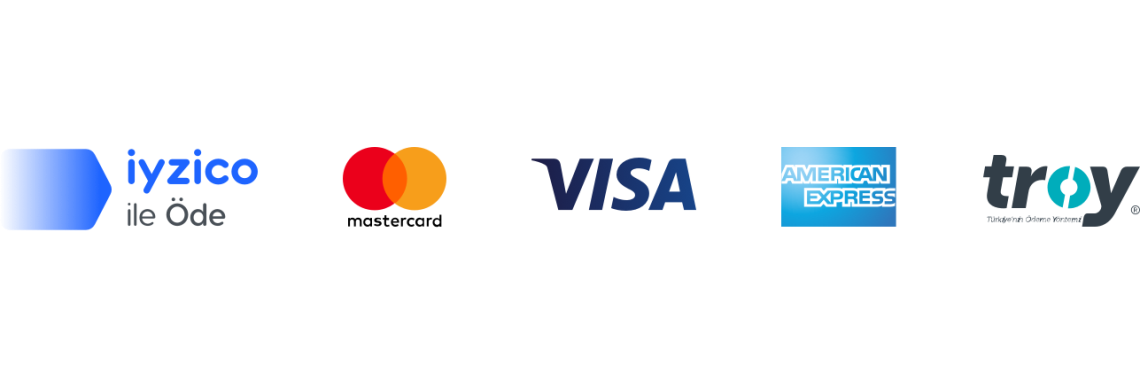 iyzico ile Öde, Visa, Mastercard, American Express, Troy